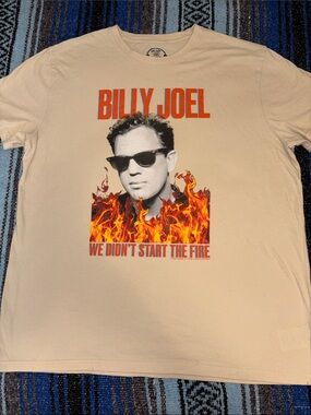 Billy Joel We Didn’t Start The Fire Band Tee Shirt